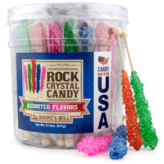Boone's Mill XL rock crystal candy stick pink cotton candy for festive party favors