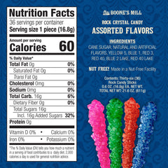 Boone's Mill XL rock crystal candy stick red cherry for colorful desserts