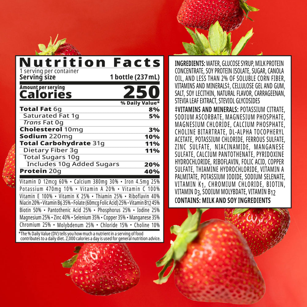 BOOST 24-pack display showcasing convenient family nutrition shakes.