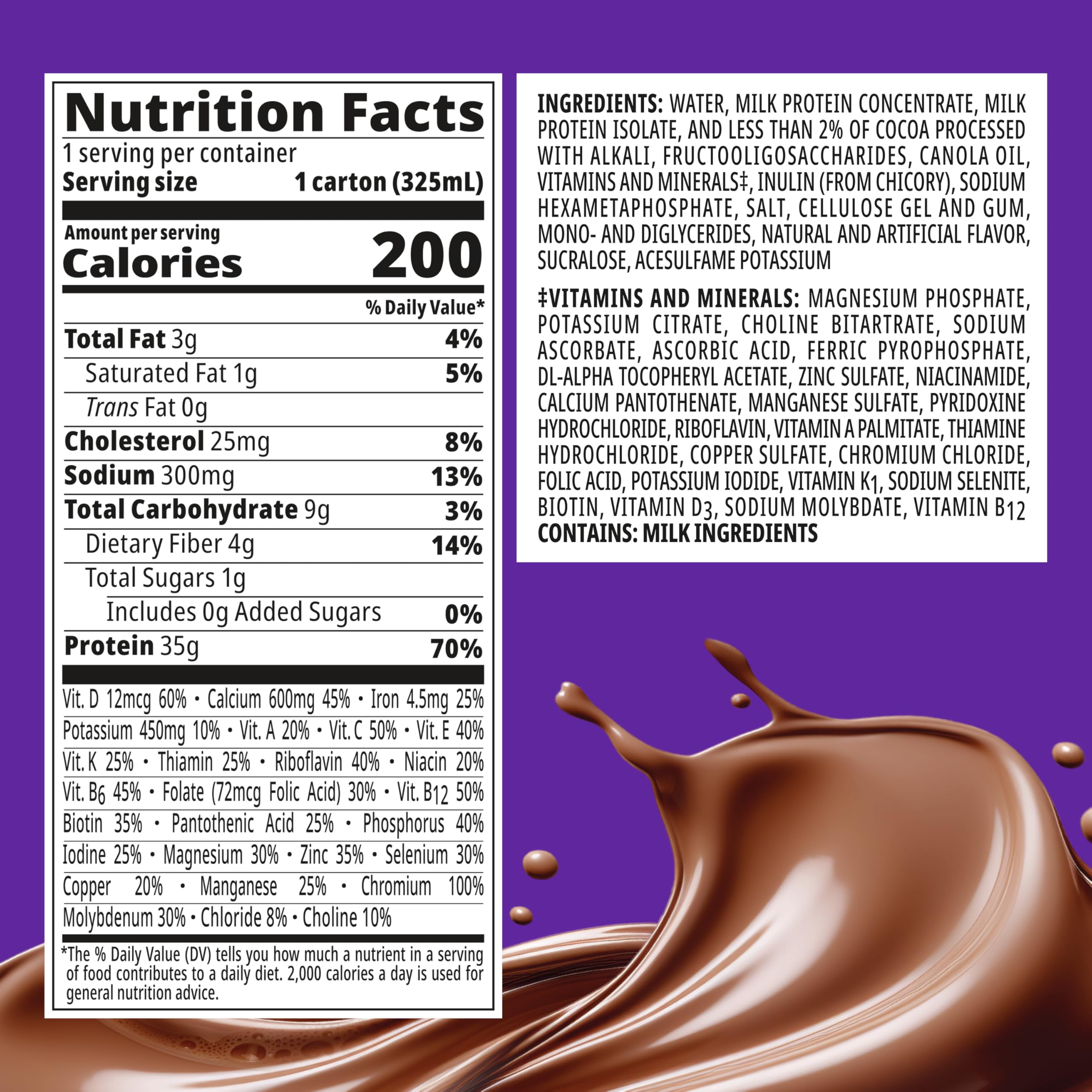 BOOST Shake with 4g fiber bottle pour promoting digestive wellness