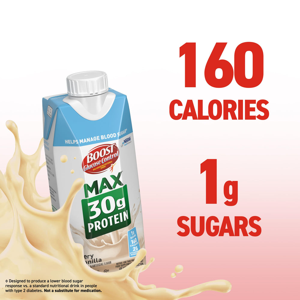 Gluten-free badge on BOOST Glucose Control label emphasizing dietary compatibility