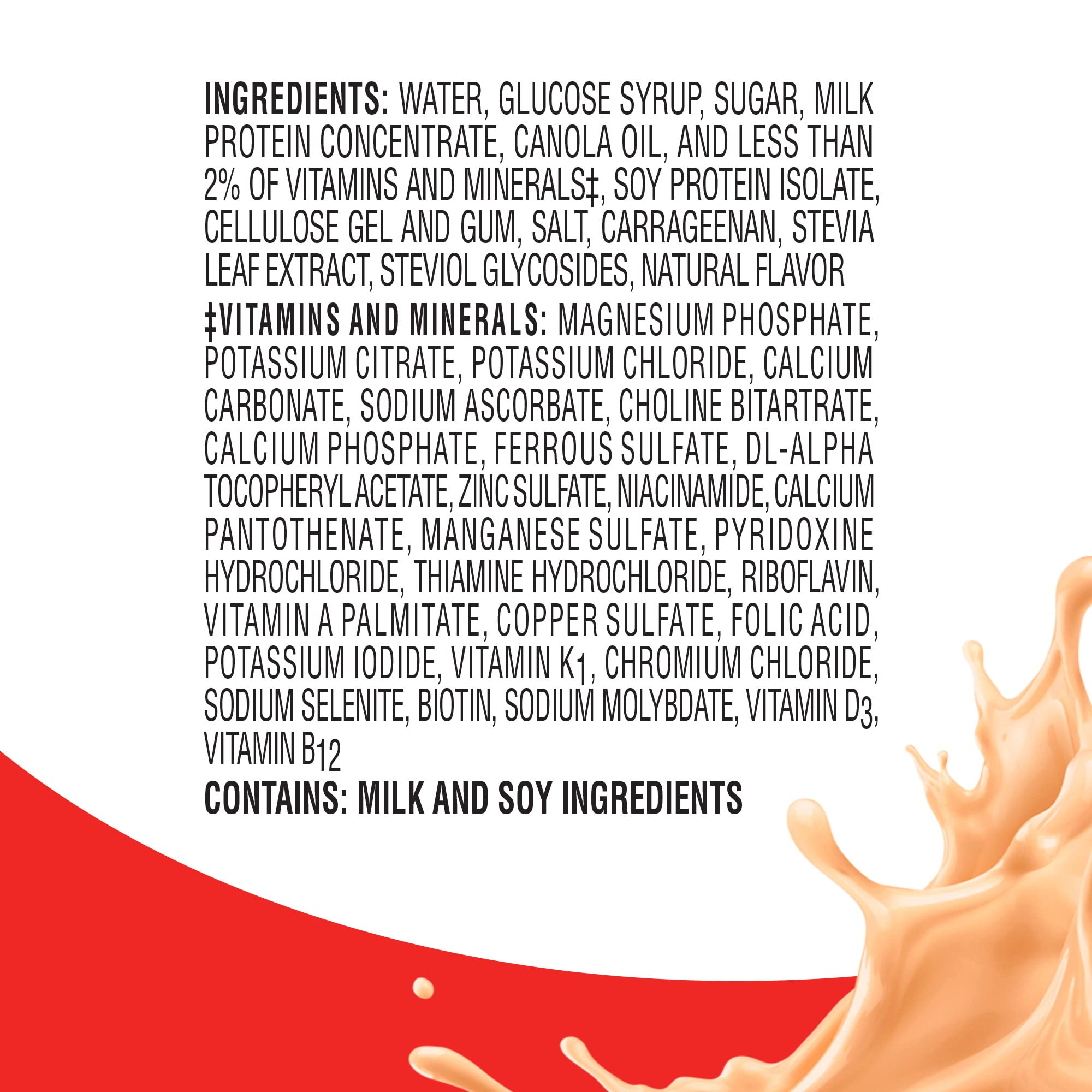 BOOST Original no artificial flavors colors or sweeteners label on bottle.