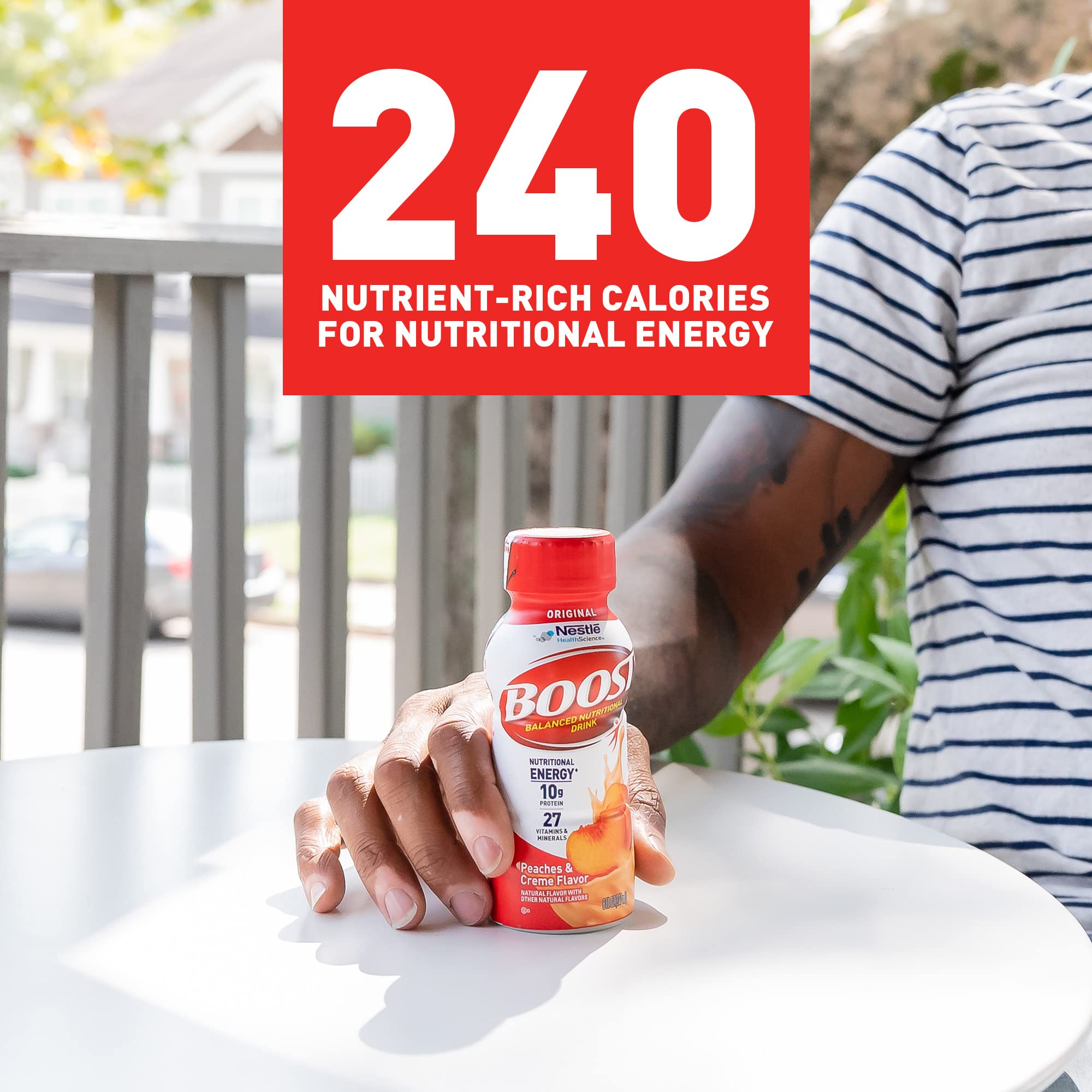 BOOST Original 24-pack on shelf offers everyday nutrition option.
