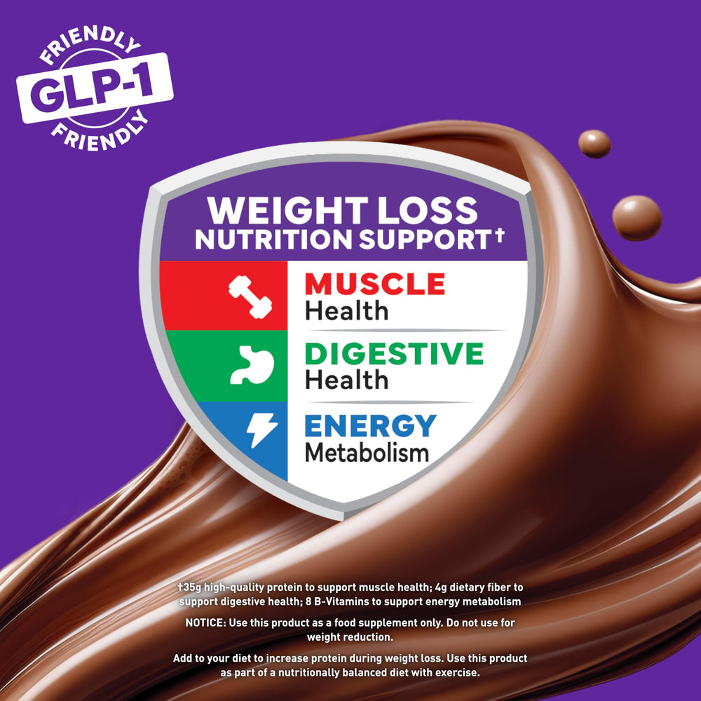BOOST Rich Chocolate glass serve highlighting convenient ready-to-drink nutrition