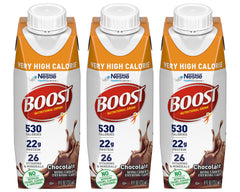 BOOST Very High Calorie Drink vanilla bottle for on-the-go energy and nourishment.
