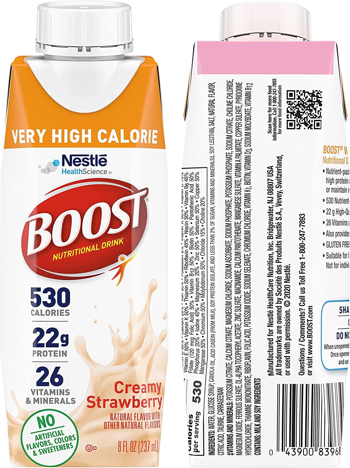 BOOST vanilla pour emphasizes quick, calorie dense nutrition on the go