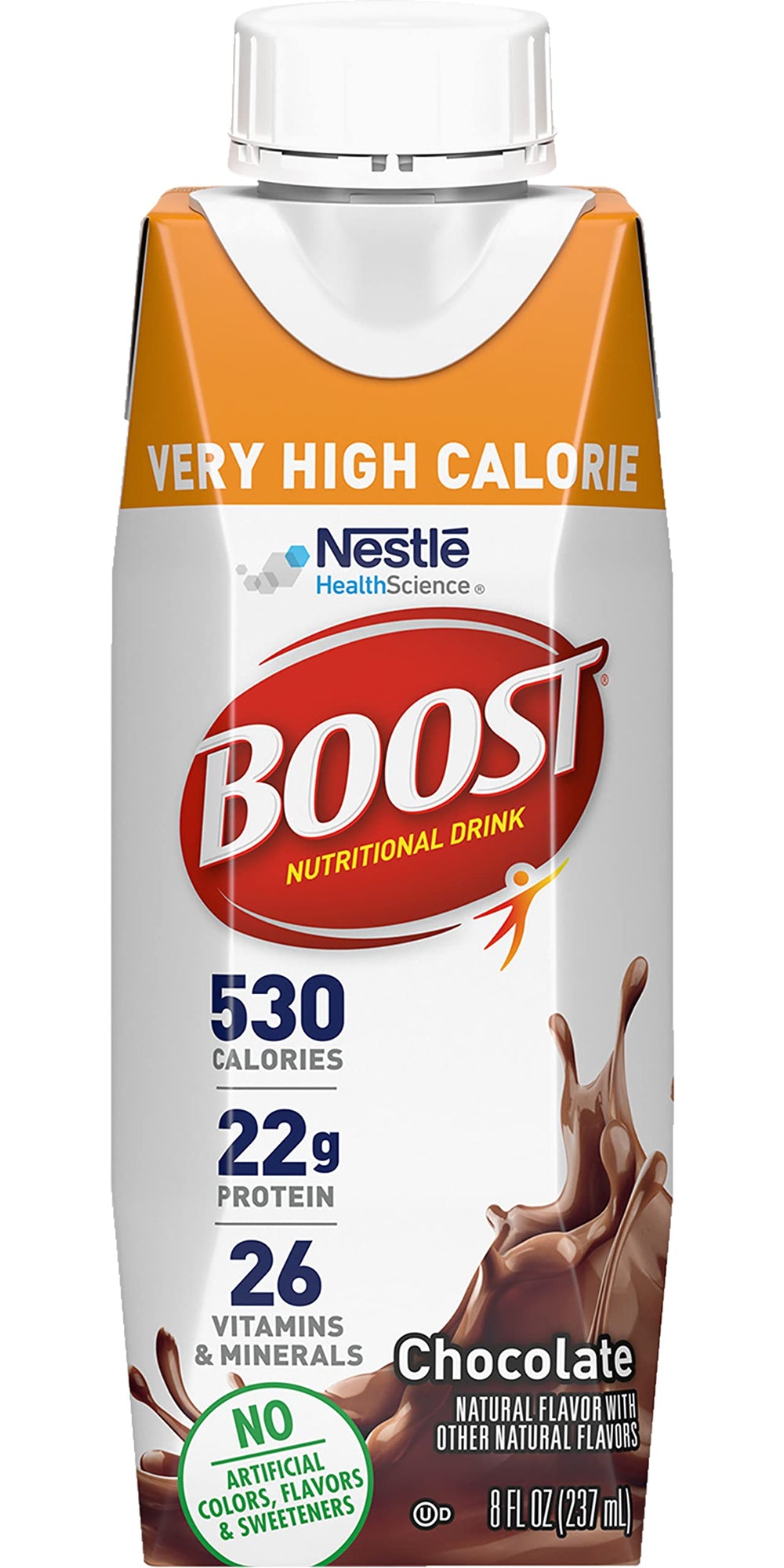 Boost VHC vanilla 6-pack on packaging communicates value and reliable daily calories.