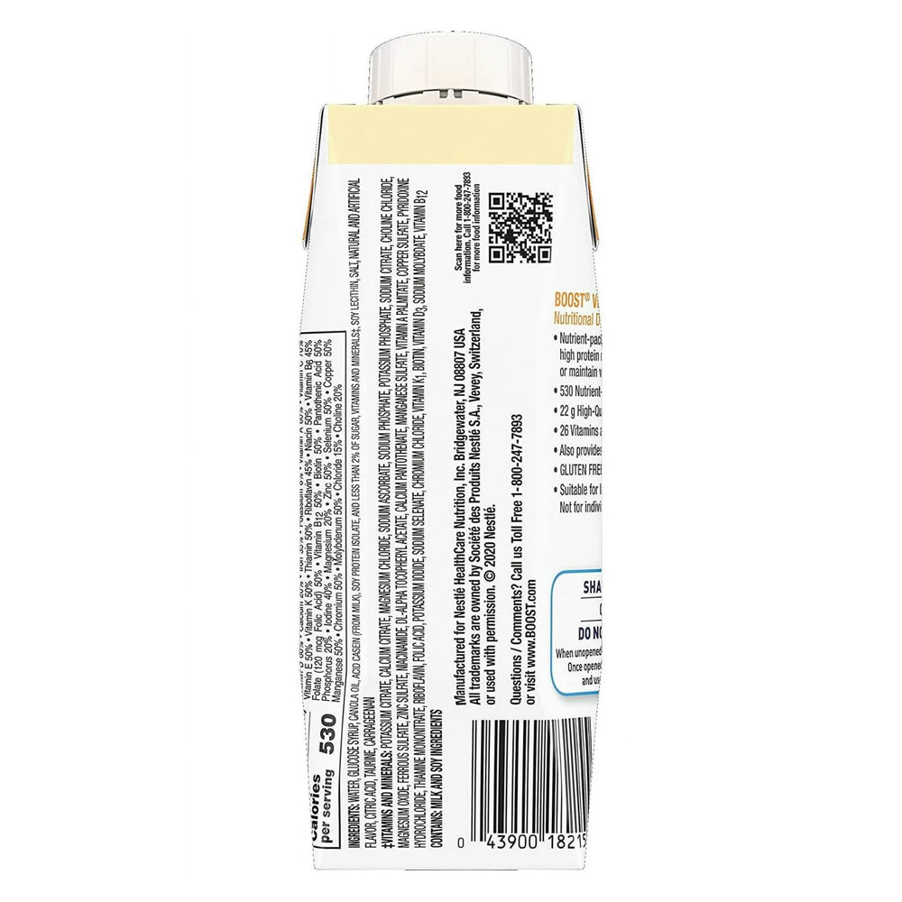 BOOST VHC vanilla creamy mouthfeel suggesting dessert-like satisfaction