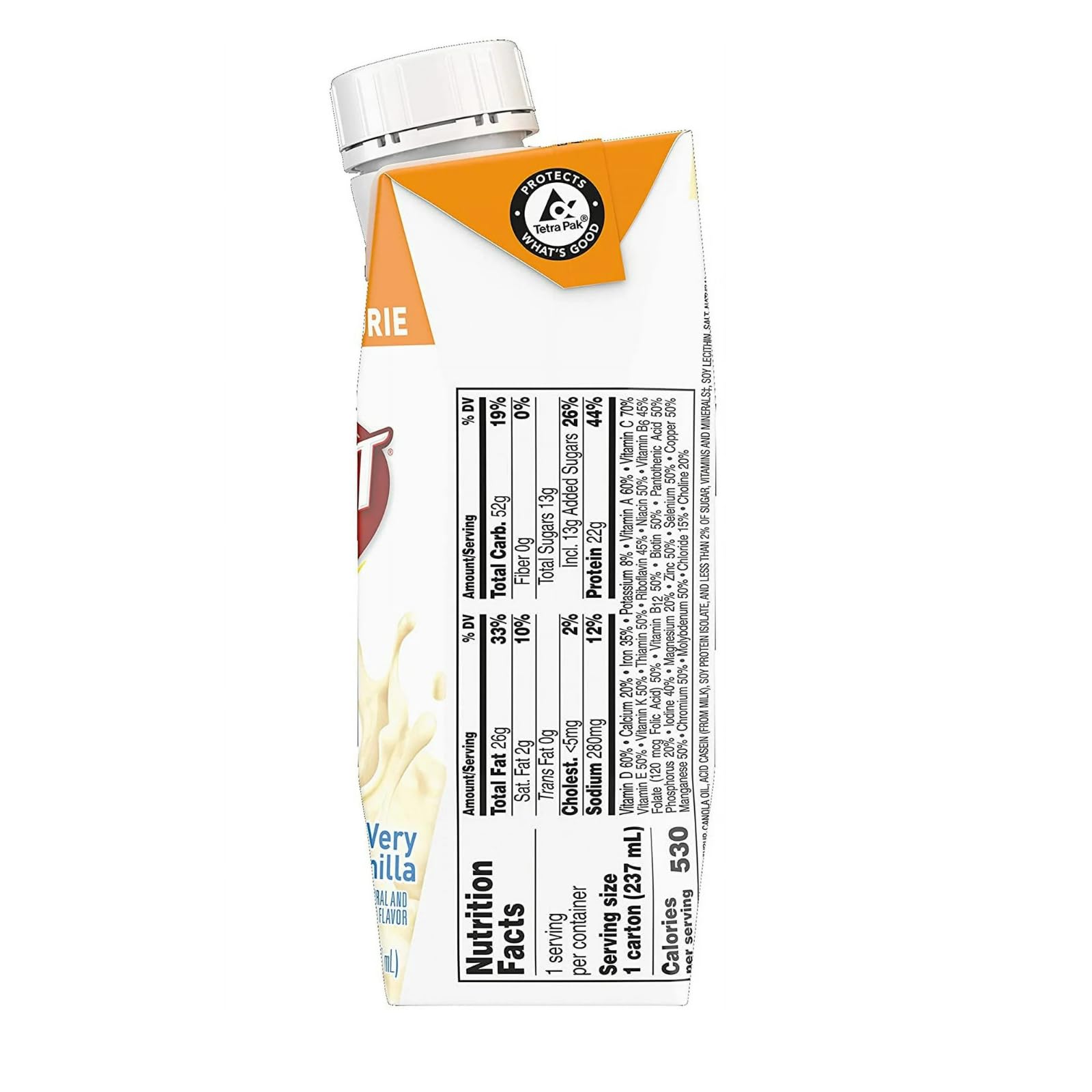 BOOST VHC vanilla served over ice for a lighter texture and cool refreshment