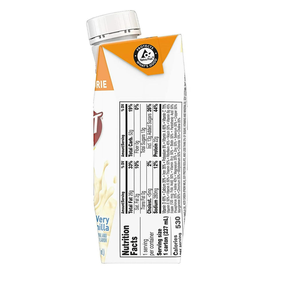 BOOST VHC vanilla served over ice for a lighter texture and cool refreshment