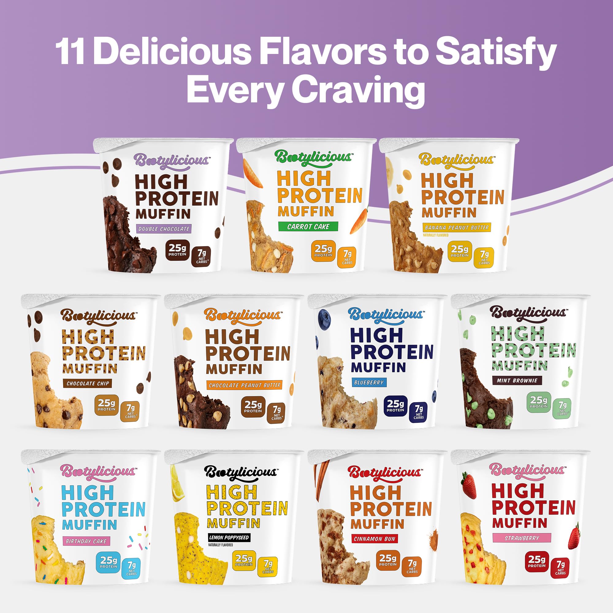 Bootylicious 12-pack display with individual cups ready to grab.