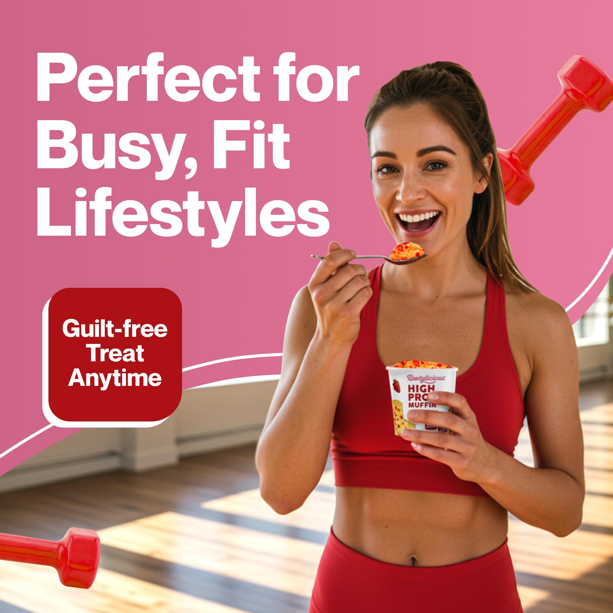 Bootylicious Strawberry muffin: delicious, fiber-forward snack.