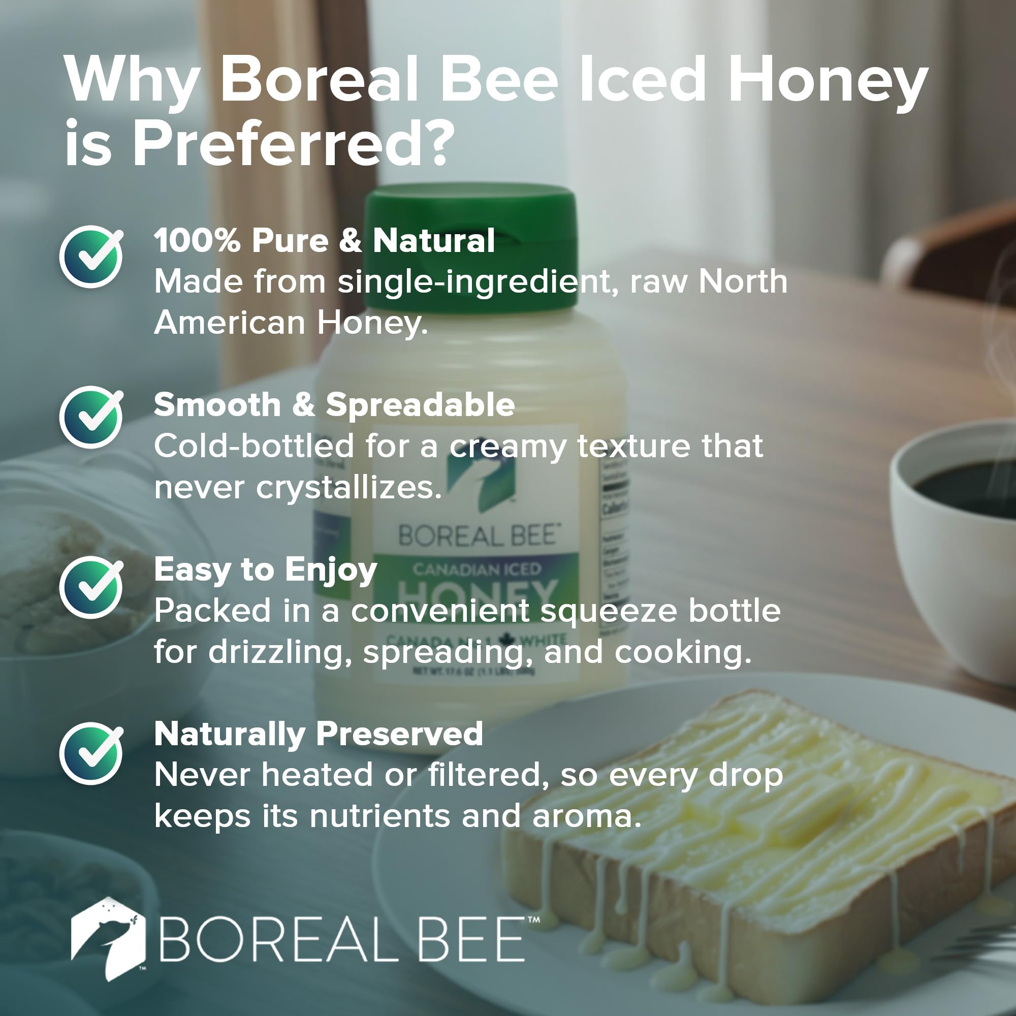 BOREAL BEE honey drizzle on charcuterie and fruit – easy pairing.