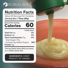 BOREAL BEE creamed honey on toast – silky sweetness.