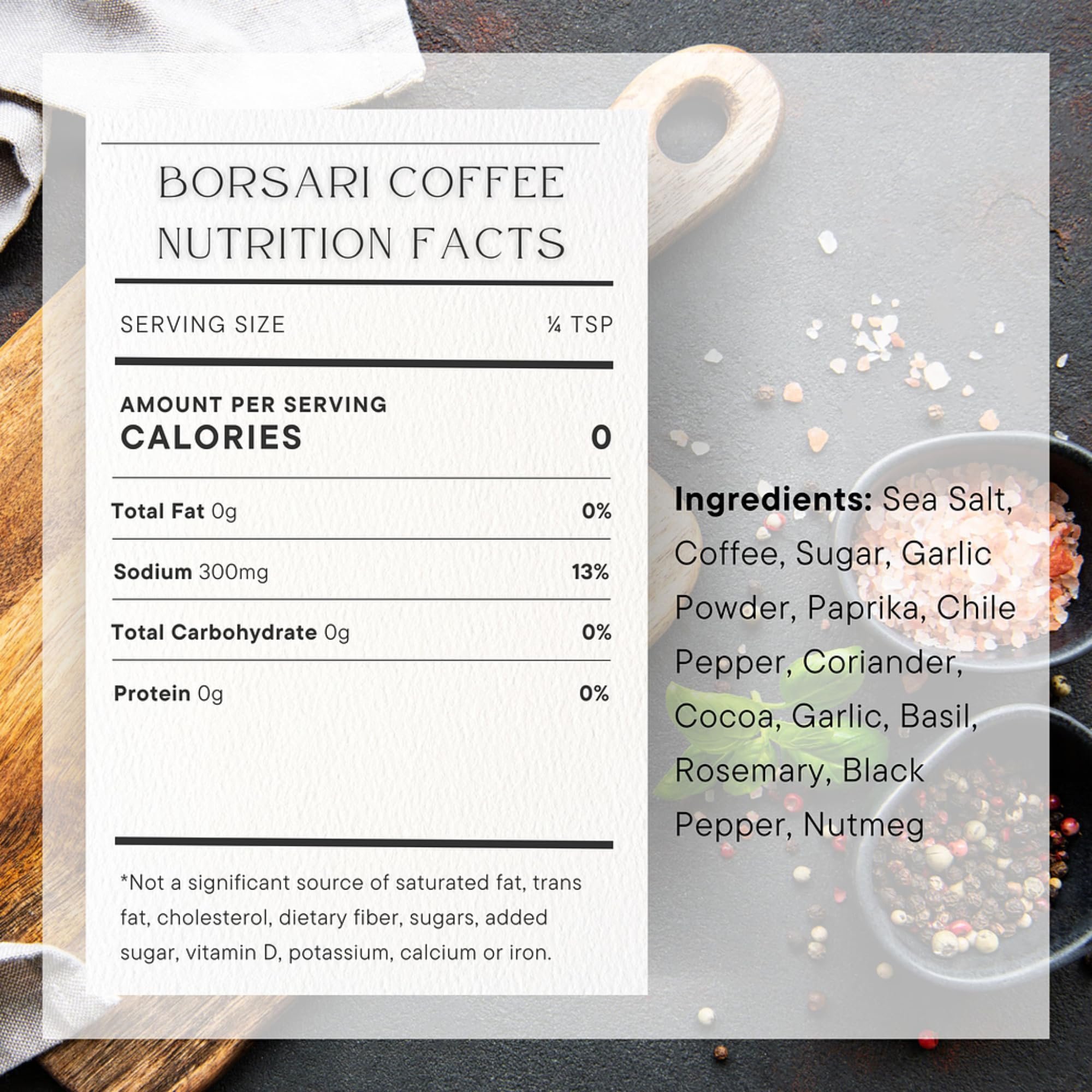 Borsari Coffee Rub bottle pouring shows easy application on meats.