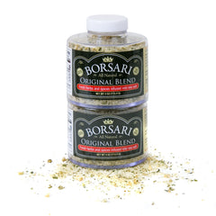 Borsari Original Seasoning Salt 2-Shaker Set front view for versatile home cooking