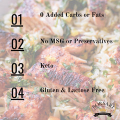 Borsari original salt bottle highlights balanced herbs for poultry and fish