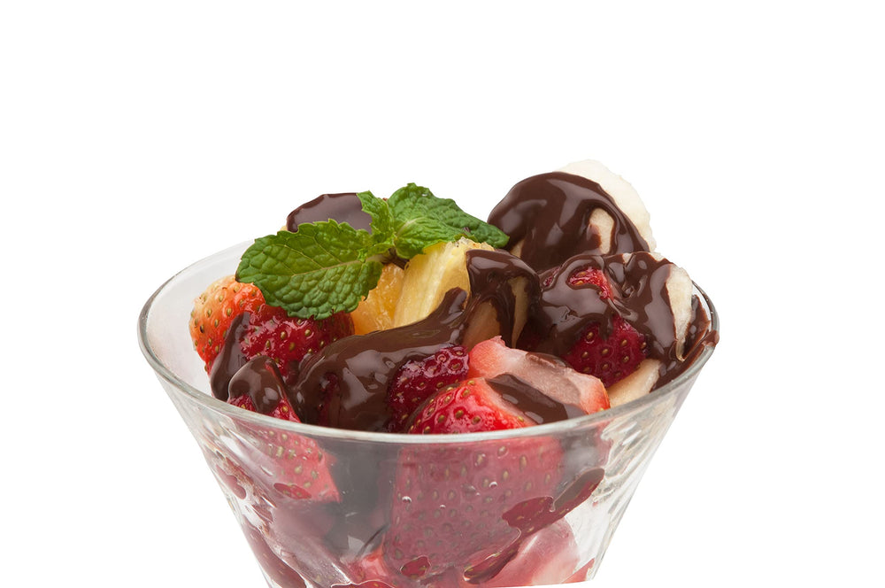 Bosco Sugar Free Syrup drizzled on vanilla ice cream for flavorful, guilt-free indulgence.