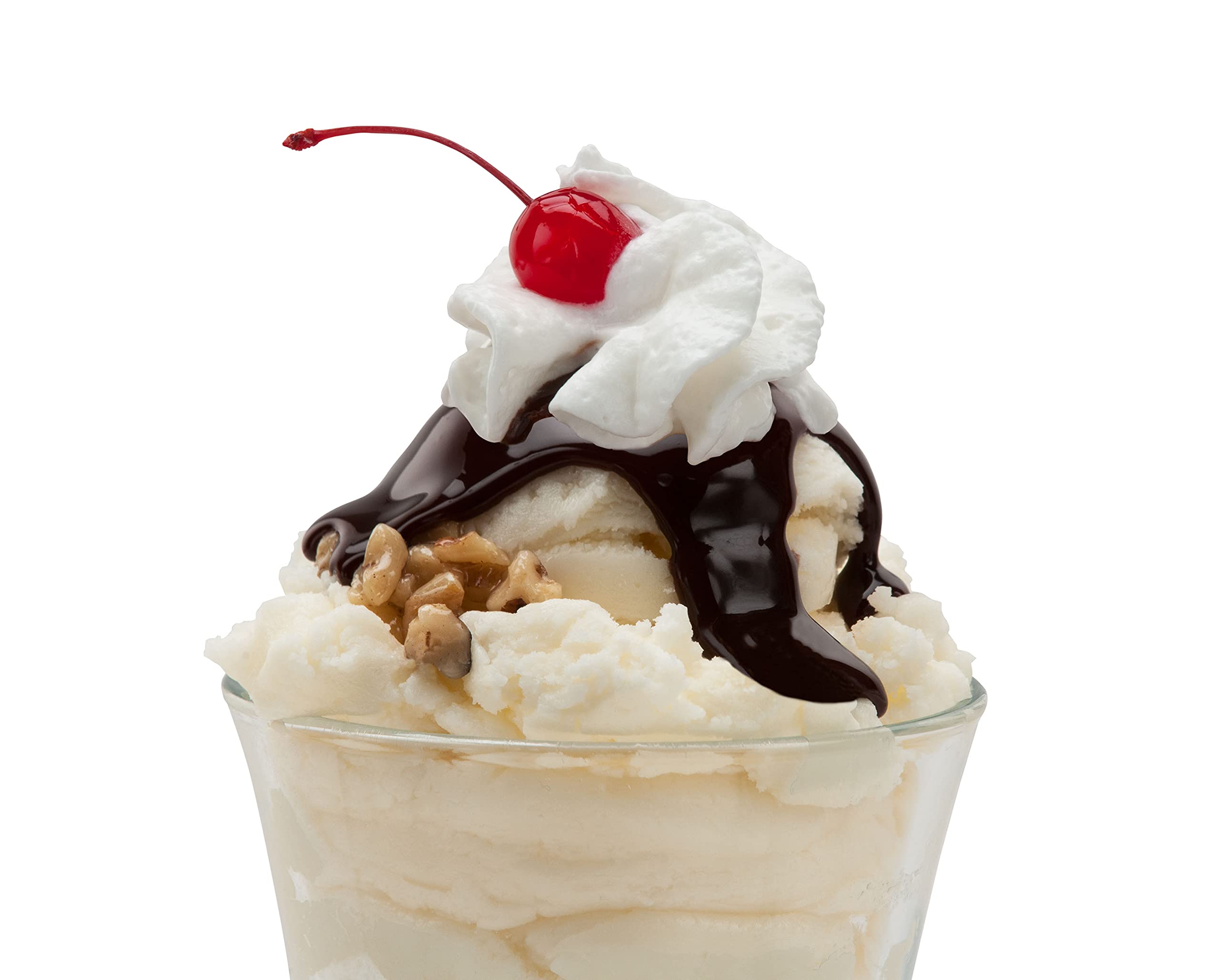 Bosco Sugar Free Chocolate Syrup poured over ice cream for a sugar-free treat.