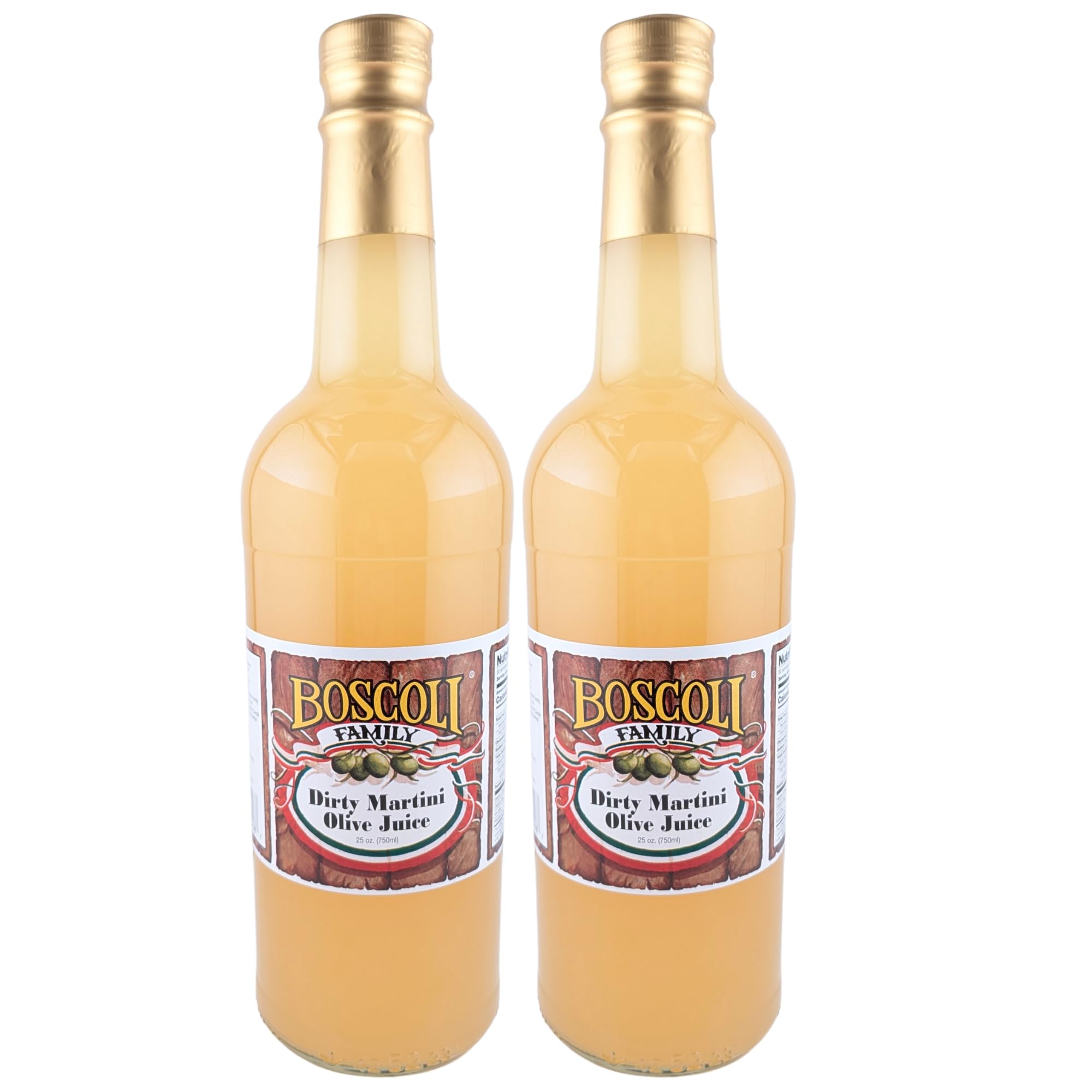 Boscoli Dirty Martini Olive Juice bottle for elevating craft cocktails with rich olive brine