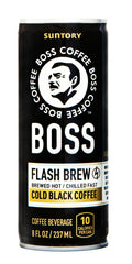 BOSS Coffee Flash Brew Original Black can, ready for on-the-go energy.