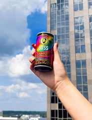 BOSS Rainbow Mountain label closeup displaying authentic branding