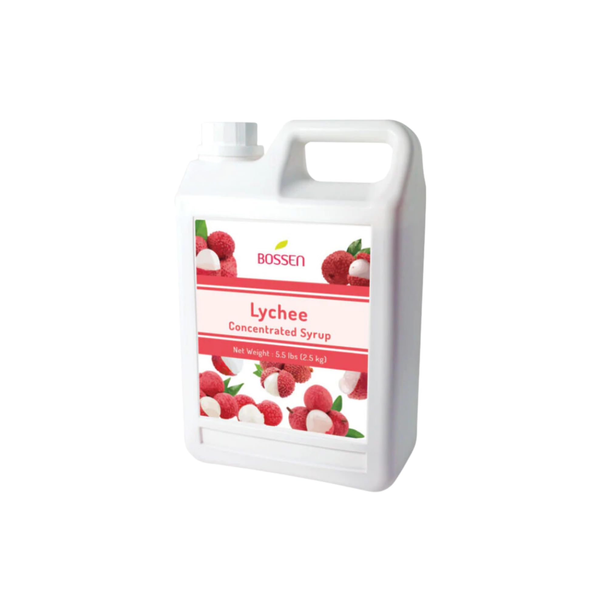 Bossen Lychee Syrup bottle pour enhances drinks with aromatic sweetness
