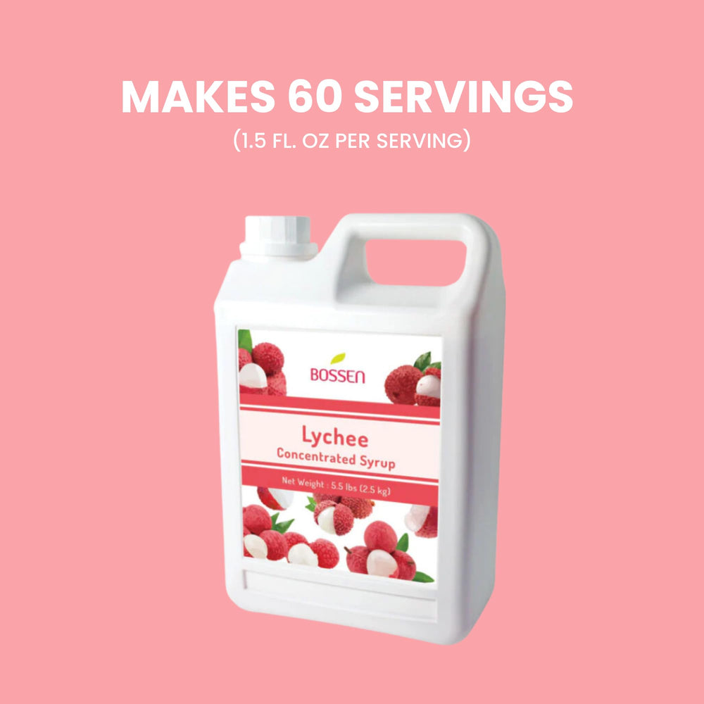 Bossen Lychee Syrup dessert topping adds floral sweetness