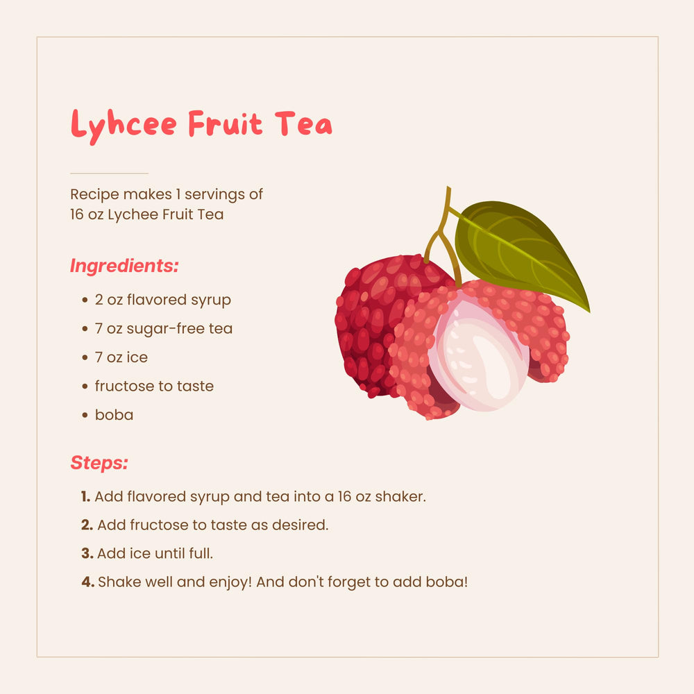 Bossen Lychee Syrup snow cone topping elevates icy treats