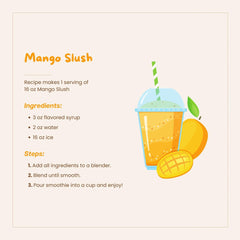 Stirring Bossen Mango Syrup into green tea for a fruity twist.