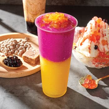 Bossen Passion Fruit Syrup blended into a smoothie for tropical flavor