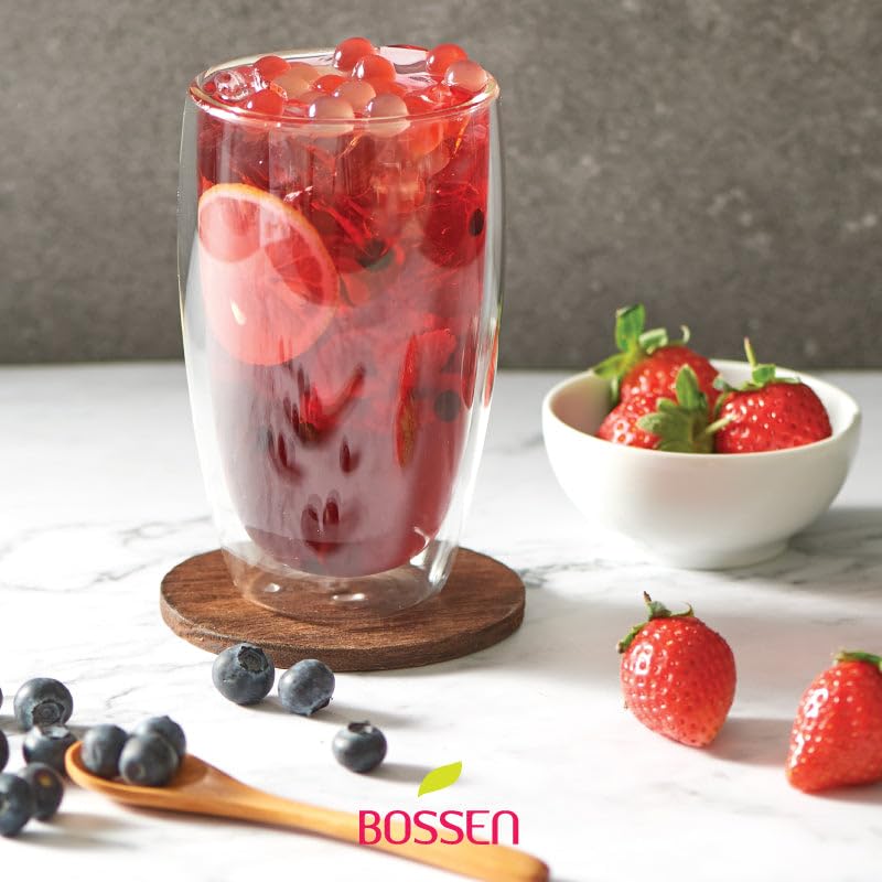 5.5 lb Bossen Strawberry Syrup container for family gatherings