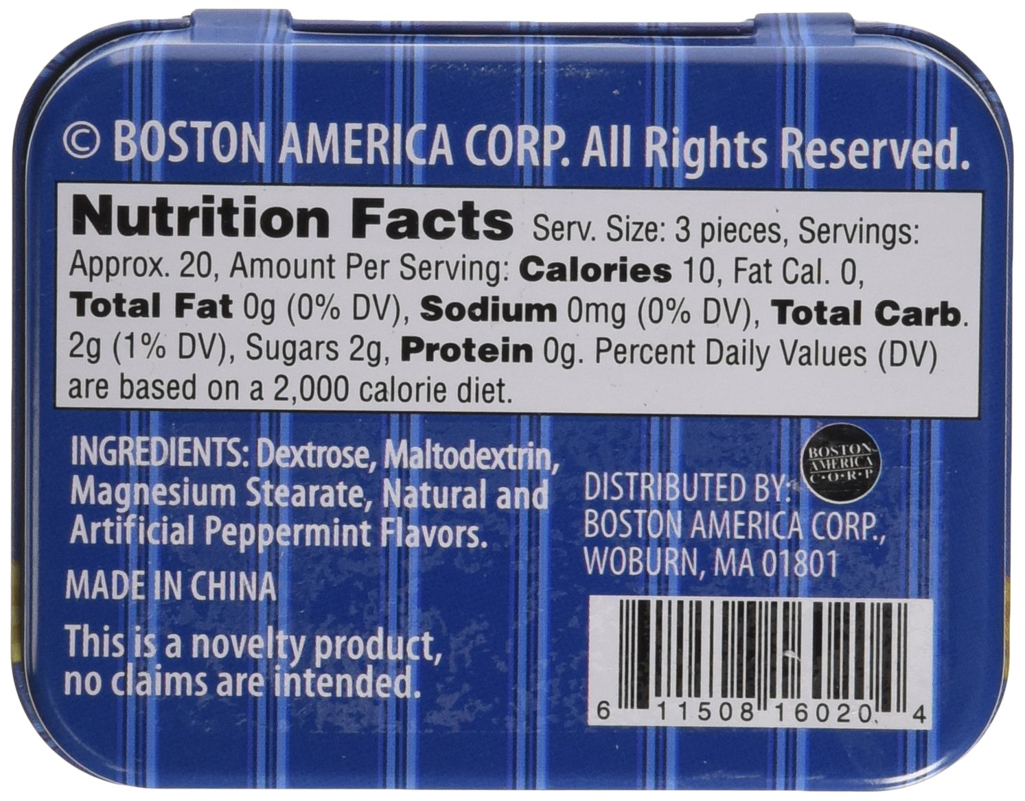 Memory Mints tin by Boston America, perfect for senior moments humor at gatherings