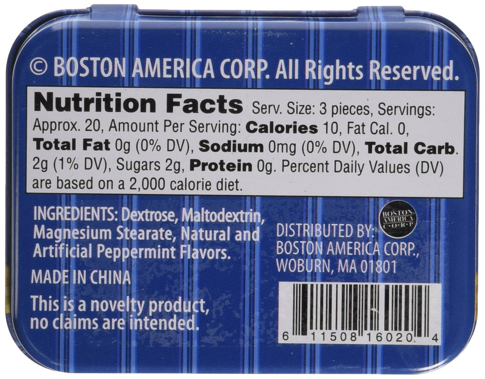 Memory Mints tin by Boston America, perfect for senior moments humor at gatherings