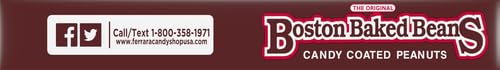 Hand holding Boston Baked Beans snack, showcasing on-the-go convenience.