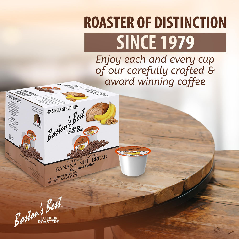Bostons Best 42-count box delivers convenient daily coffee servings