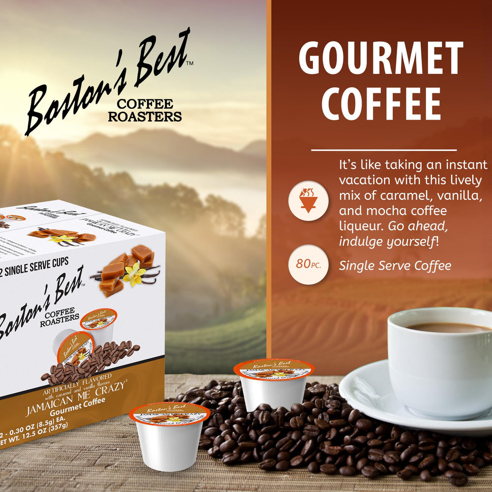 Bostons Best 80 single-serve cups, convenient for quick brewing
