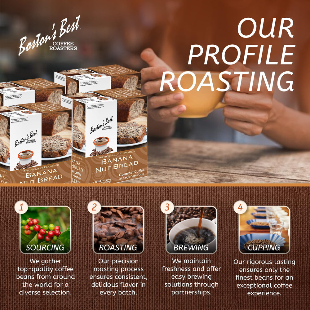 Boston's Best Banana Nut aroma coffee with inviting scent to start your day