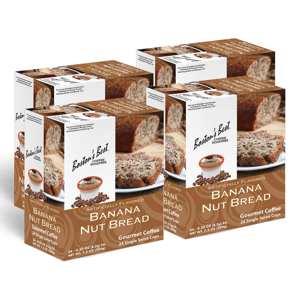Boston's Best Banana Nut Bread coffee cup delivering rich flavor for quick mornings