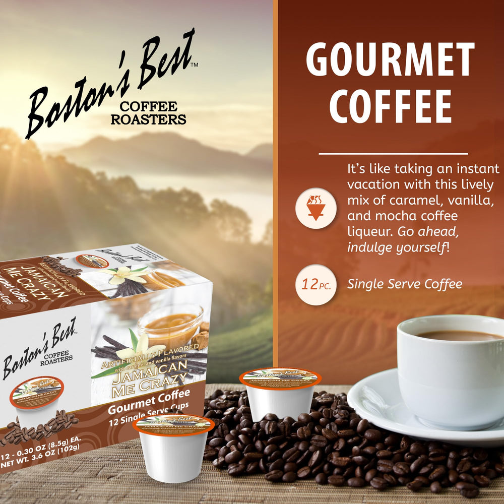 Boston’s Best Jamaican Me Crazy aroma with caramel-vanilla notes