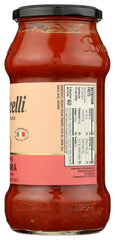 Botticelli Marinara sauce atop a pasta dish, showcasing a vibrant tomato-based sauce.
