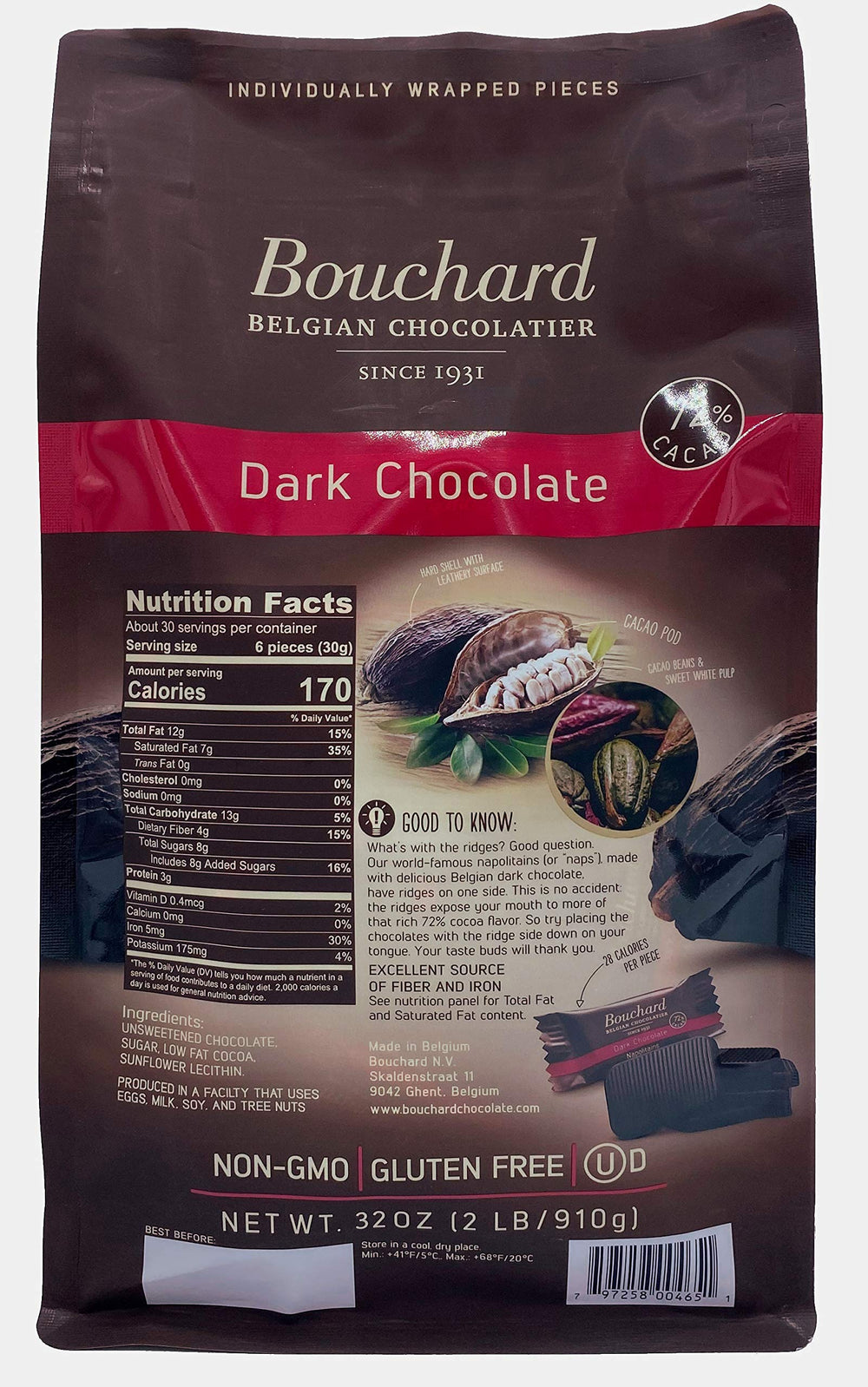 Bouchard two-pound bag on display emphasizes value and vegan, keto-friendly snacking
