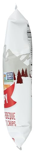 Boulder Canyon Thin Crsp Hkry BBQ chips in an open bag, ready to munch.