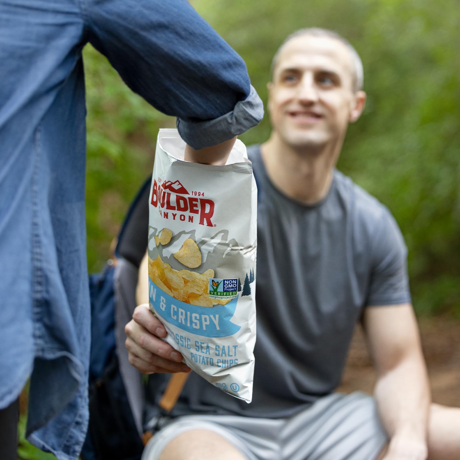 Boulder Canyon packaging quality signals freshness and premium taste.
