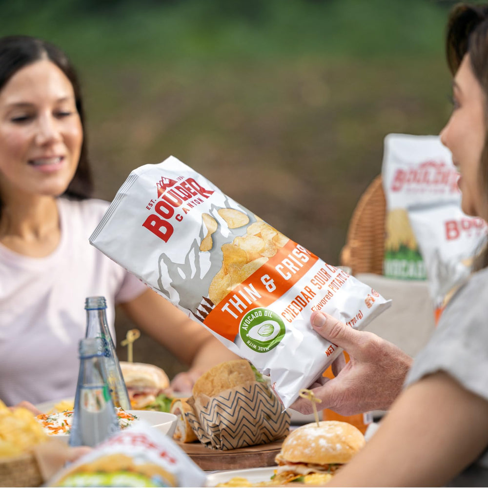 Boulder Canyon sharing-ready snack setup invites friends and family to enjoy.