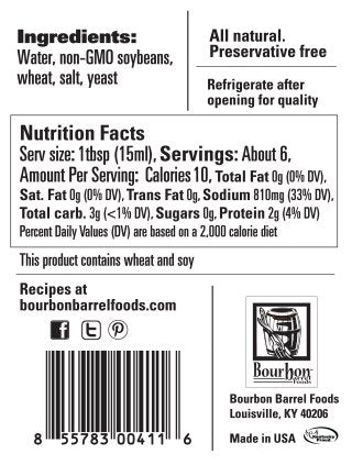 Bluegrass Soy Sauce pour evokes smoky, brothy notes ideal for marinades.
