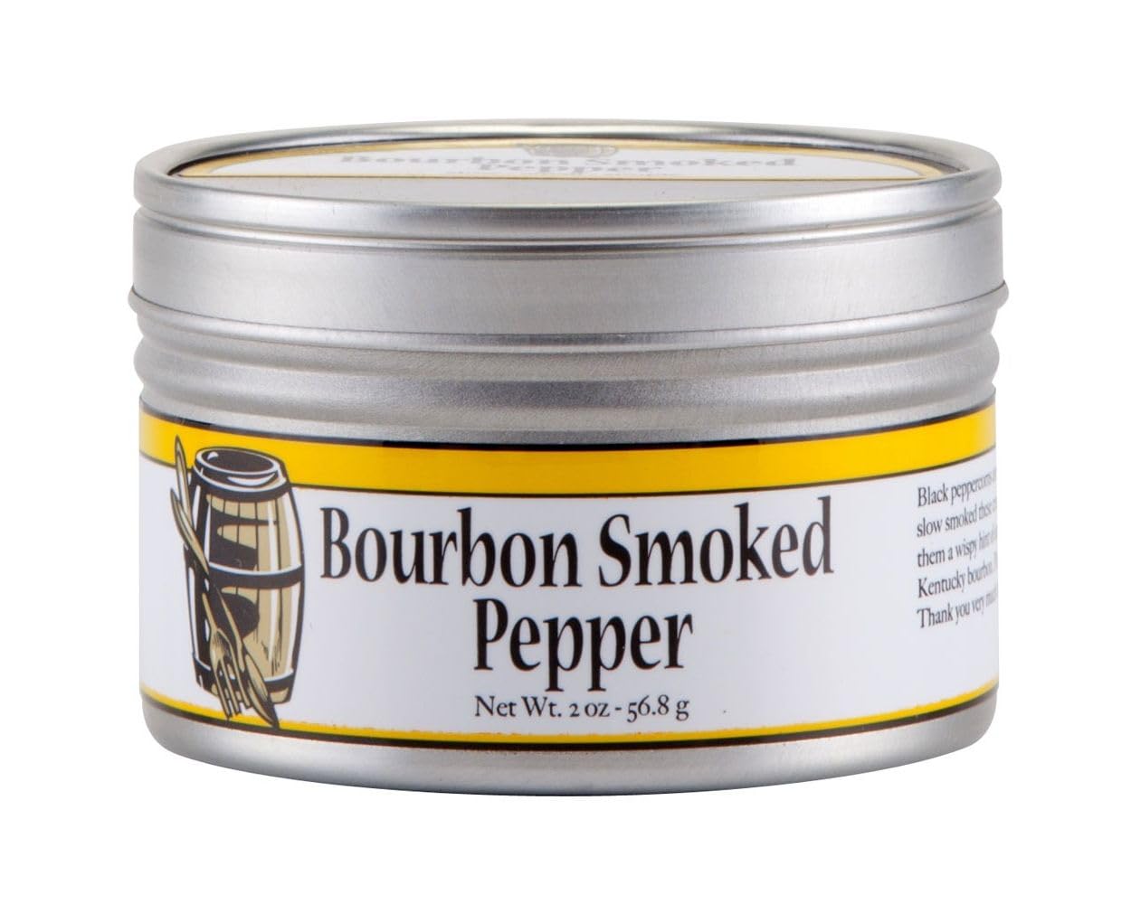 Bourbon Smoked Pepper bottle closeup highlighting smoky aroma for grilling
