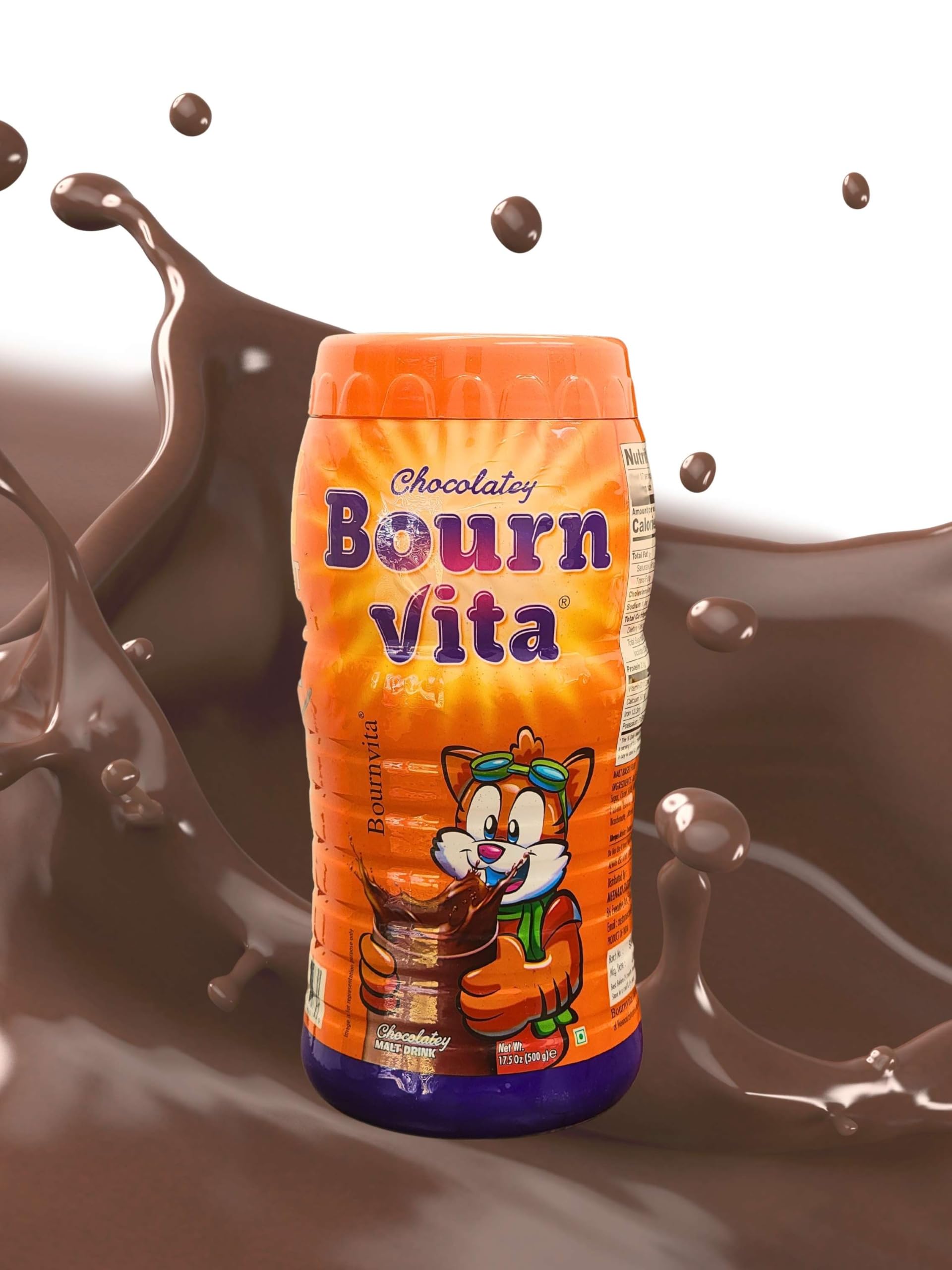 Bournvita hot chocolate being prepared into a warm mug