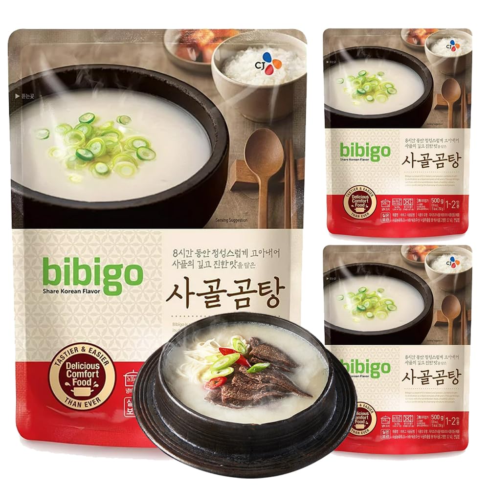 BOX OF LIFE CJ Sagol Gomtang 500g bundle: rich beef broth base for quick meals.