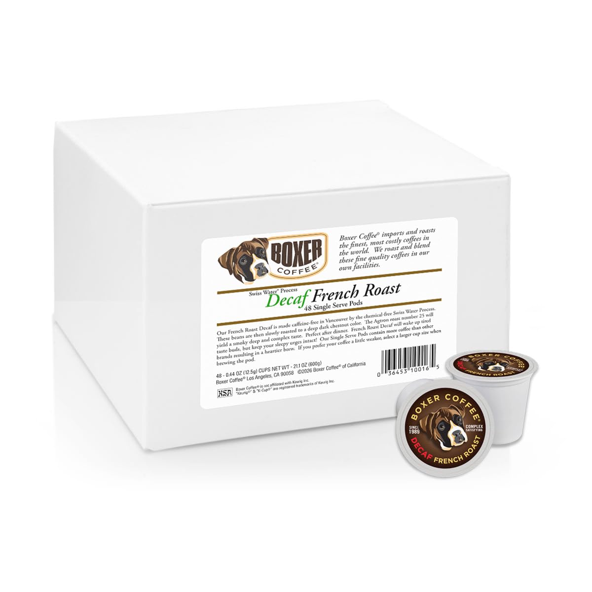 Boxer Coffee decaf single-serve pod brings deep flavor without caffeine